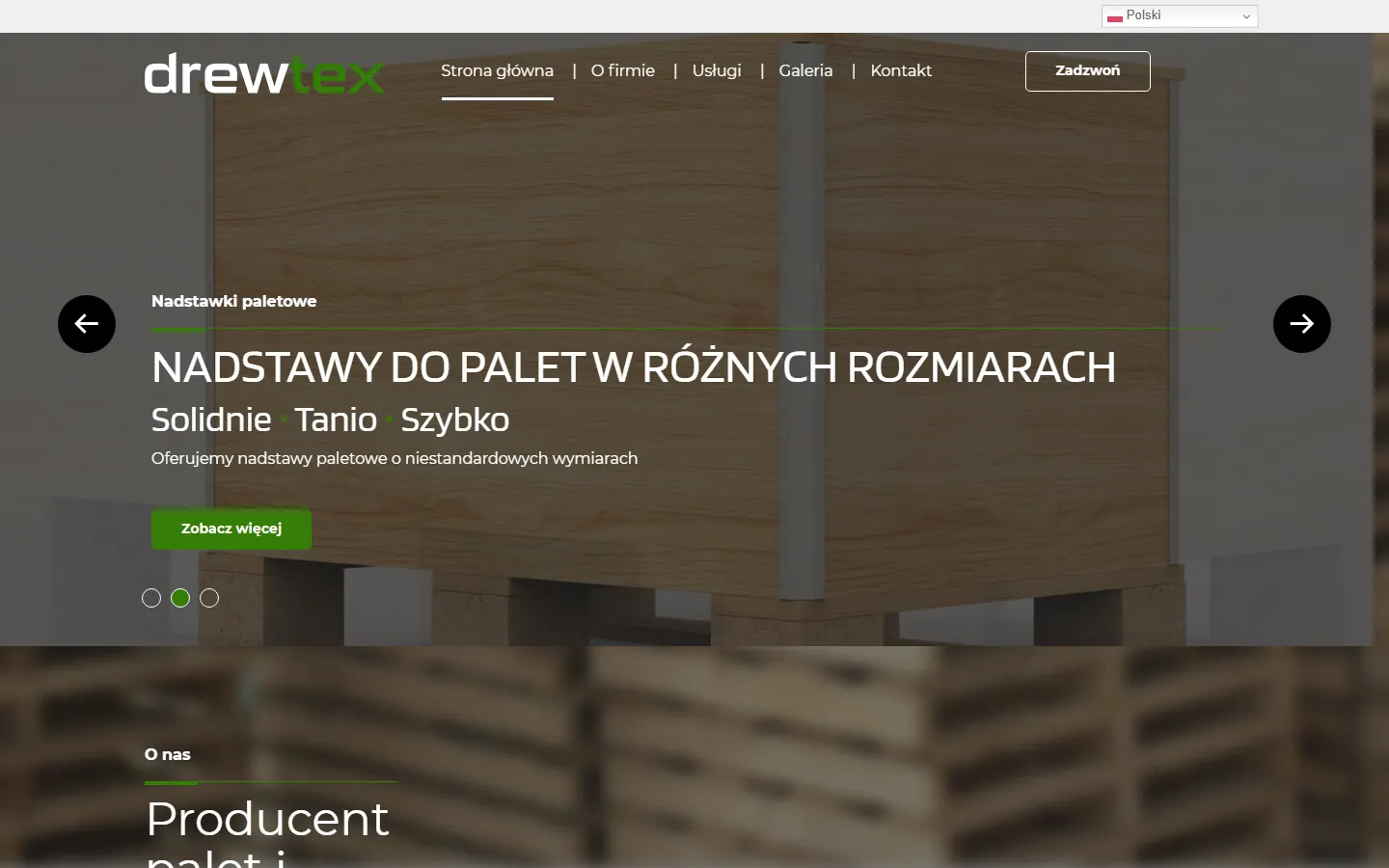 Drewtex — stara strona (szablon WeNet)